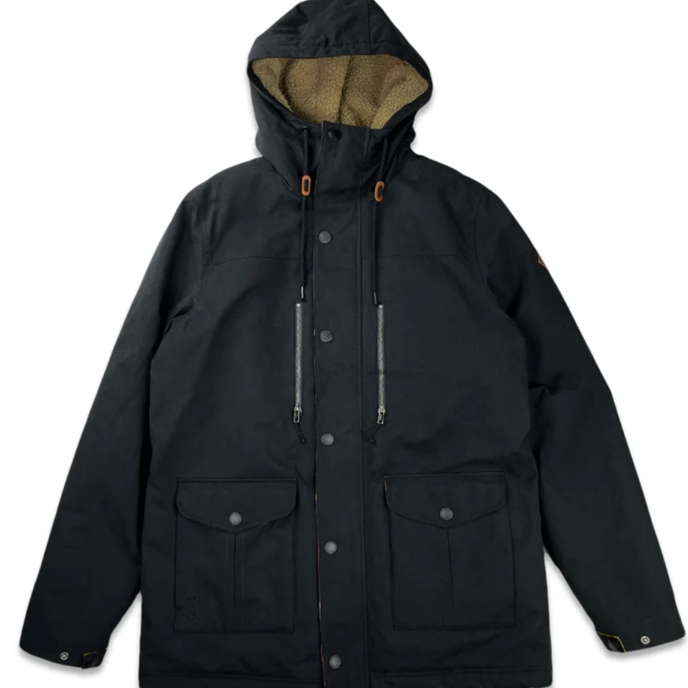 Men's Black Hooded Performance Jacket